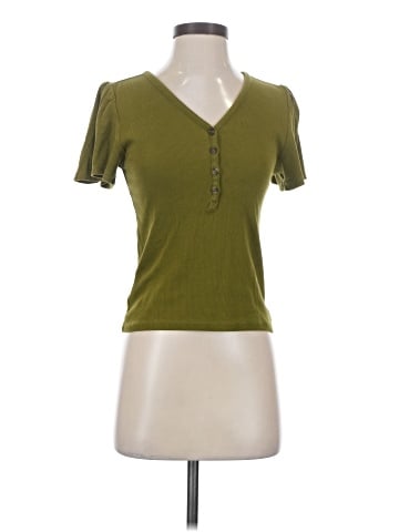 Ann Taylor LOFT Short Sleeve Henley (view 1)