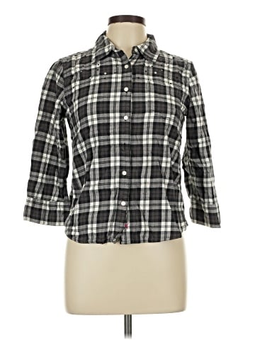 Victoria's Secret Pink 3/4 Sleeve Button-Down Shirt (view 1)