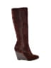 FRYE 100% Leather Solid Brown Burgundy Boots Size 7 1/2 - photo 1