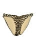 H&M Animal Print Gold Swimsuit Bottoms Size 6 - photo 1