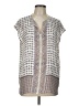 Rose + Olive 100% Polyester Gray Short Sleeve Blouse Size L - photo 1