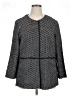 Travelers by Chico's 100% Polyester Polka Dots Black Coat Size XL (3) - photo 1