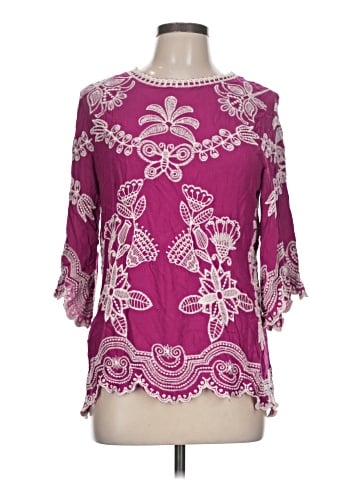 Solitaire 3/4 Sleeve Blouse (view 1)