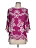 Solitaire 100% Rayon Purple 3/4 Sleeve Blouse Size L - photo 1