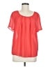a.n.a. A New Approach 100% Polyester Orange Short Sleeve Blouse Size M - photo 1