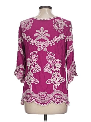 Solitaire 3/4 Sleeve Blouse (view 2)