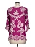 Solitaire 100% Rayon Purple 3/4 Sleeve Blouse Size L - photo 2