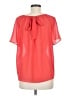 a.n.a. A New Approach 100% Polyester Orange Short Sleeve Blouse Size M - photo 2
