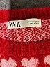 Zara Hearts Red Pullover Sweater Size L - photo 7