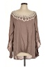 Entro Brown 3/4 Sleeve Blouse Size L - photo 1