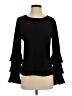 CeCe Black Long Sleeve Blouse Size S - photo 1