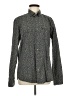 Gap Outlet 100% Cotton Tweed Gray Long Sleeve Button-Down Shirt Size M - photo 1