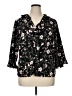 Sag Harbor 100% Polyester Floral Black 3/4 Sleeve Blouse Size 16 - photo 1