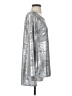 Karen Kane Metallic Silver Long Sleeve Top Size S - photo 4