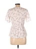 Sienna Sky Ivory White Short Sleeve Blouse Size S - photo 2