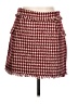 Walter Baker 100% Polyester Houndstooth Burgundy Casual Skirt Size 10 - photo 1