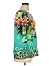Chico's Tropical Animal Print Green Short Sleeve Blouse Size XL (3) - photo 4