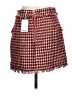 Walter Baker 100% Polyester Houndstooth Burgundy Casual Skirt Size 10 - photo 2
