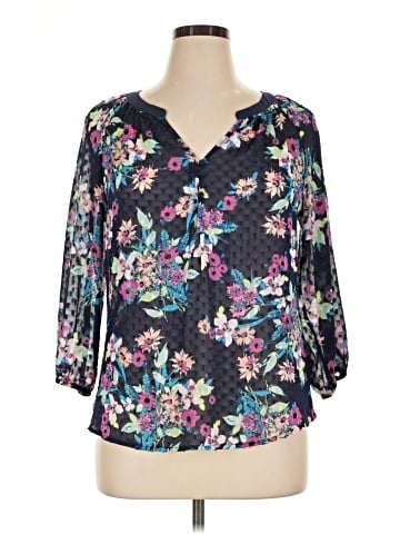 Candie's 3/4 Sleeve Blouse (view 1)