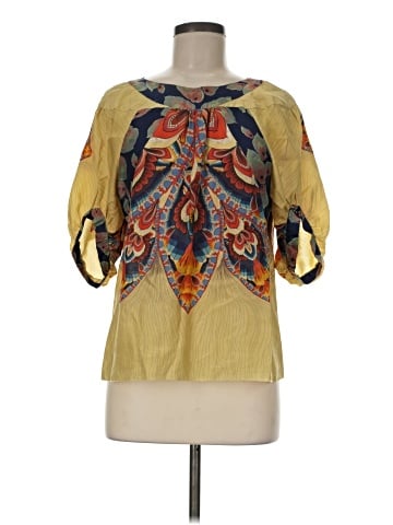 Anna Sui for Anthropologie 3/4 Sleeve Silk Top (view 1)