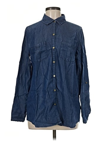 Ellen Tracy Long Sleeve Button-Down Shirt (view 1)