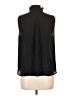 Ann Taylor 100% Polyester Black Sleeveless Blouse Size Lg Petite - photo 2