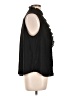 Ann Taylor 100% Polyester Black Sleeveless Blouse Size Lg Petite - photo 4