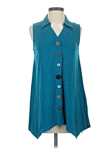 Soft Surroundings Sleeveless Button-Down Shirt (view 1)