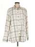 Jachs Girlfriend Plaid Ivory Long Sleeve Button-Down Shirt Size L - photo 1