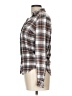 Mossimo Supply Co. 100% Rayon Plaid Brown Long Sleeve Blouse Size L - photo 5