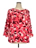Talbots 100% Polyester Red 3/4 Sleeve Blouse Size 3X - photo 1