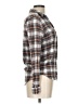 Mossimo Supply Co. 100% Rayon Plaid Brown Long Sleeve Blouse Size L - photo 4