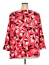 Talbots 100% Polyester Red 3/4 Sleeve Blouse Size 3X - photo 2