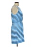 J.Crew 100% Silk Stripes Blue Casual Dress Size 10 - photo 4