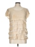 J.Crew 100% Polyester Ivory Short Sleeve Blouse Size 12 - photo 1