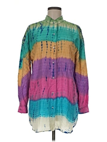 Bill Blass Long Sleeve Silk Top (view 1)