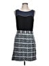 Moulinette Soeurs 100% Polyester Houndstooth Blue Casual Dress Size 10 - photo 1