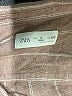 Zara Stripes Tan Long Sleeve Button-Down Shirt Size 7 - photo 3