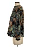 J.Crew 100% Silk Paisley Black Long Sleeve Silk Top Size 4 - photo 5