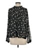 MNG Floral Black Long Sleeve Blouse Size 4 - photo 1