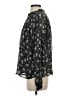 MNG Floral Black Long Sleeve Blouse Size 4 - photo 5