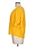 I.N. Studio 100% Rayon Yellow Short Sleeve Blouse Size L (estimated) - photo 5