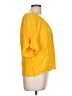 I.N. Studio 100% Rayon Yellow Short Sleeve Blouse Size L (estimated) - photo 4