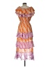 Rhode 100% Viscose Orange Casual Dress Size L - photo 2
