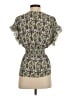 Max Studio 100% Polyester Green Short Sleeve Blouse Size S - photo 2