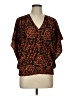 Chico's 100% Polyester Animal Print Orange Kimono Size Lg (2) - photo 1