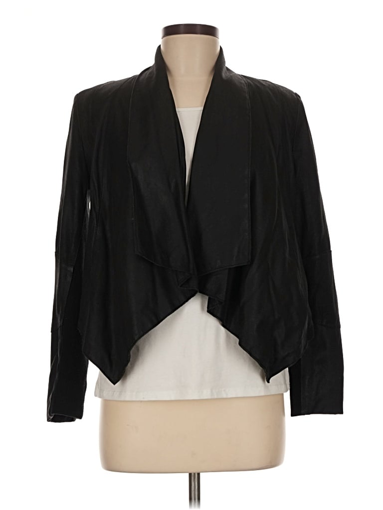 Pre-owned Bcbgmaxazria Leather Jacket In Black