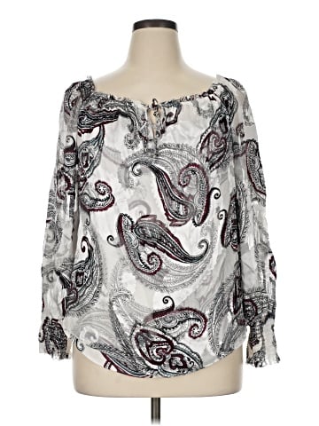 White House Black Market 3/4 Sleeve Blouse (view 1)
