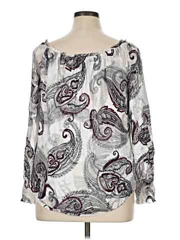 White House Black Market 3/4 Sleeve Blouse (view 2)