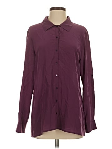Eileen Fisher Long Sleeve Silk Top (view 1)